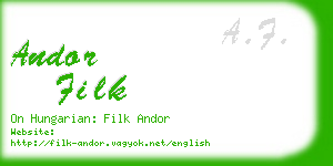 andor filk business card